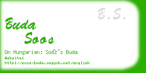 buda soos business card